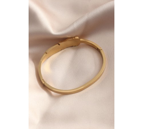 Gold Renk Yaprak Model Zirkon Taş Detay Kelepçe Kadın Bileklik Gold Renk Yaprak Model Zirkon Taş Detay Kelepçe Kadın Bileklik