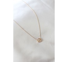 Gold Renk Minimal Kalp Figür Kadın Kolye