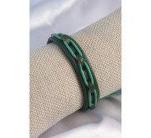 Yeşil Renk Deri İpli Erkek Bileklik