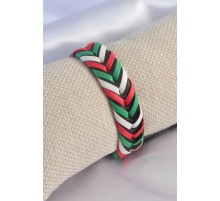 Karışık Renk İpli Deri Erkek Bileklik