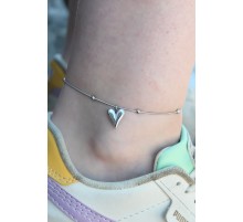 316L Çelik Gümüş Renk Kalp Figür Kadın Halhal