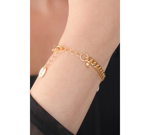 Gold Renk Renkli Zincir Model Renkli Kalp Figür Balık Detay Kadın Bileklik Gold Renk Renkli Zincir Model Renkli Kalp Figür Balık Detay Kadın Bileklik