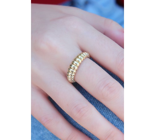 Gold Renk Sarmal Model Kadın Yüzük Gold Renk Sarmal Model Kadın Yüzük