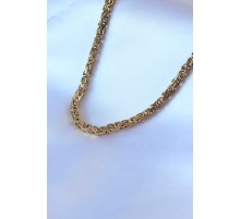 316L Çelik Gold Renk Kral Zincir Model Erkek Kolye