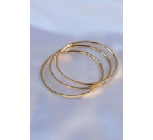 316L Çelik Gold Renk 3'lü Ajda Model Kadın 60 mm Bilezik