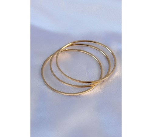 316L Çelik Gold Renk 3'lü Ajda Model Kadın 60 mm Bilezik 316L Çelik Gold Renk 3'lü Ajda Model Kadın 60 mm Bilezik