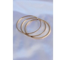 316L Çelik Gold Renk Ajda Model Kadın 65 mm Bilezik