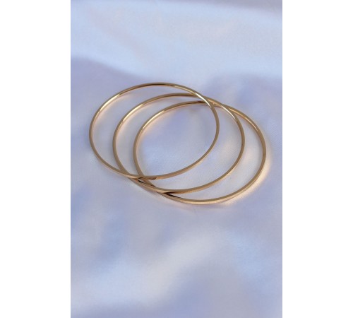 316L Çelik Gold Renk Ajda Model Kadın 65 mm Bilezik