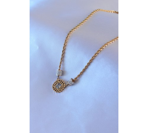316L Çelik Gold Renk Lotus Model Zirkon Taşlı Burgu Zincir Kadın Kolye 316L Çelik Gold Renk Lotus Model Zirkon Taşlı Burgu Zincir Kadın Kolye