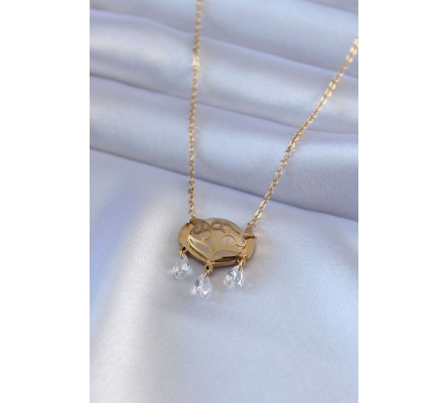 316L Çelik Gold Renk Lotus Model Zirkon Taşlı Kadın Kolye 316L Çelik Gold Renk Lotus Model Zirkon Taşlı Kadın Kolye