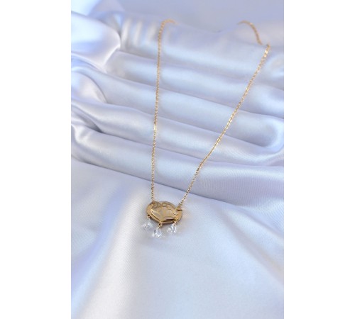 316L Çelik Gold Renk Lotus Model Zirkon Taşlı Kadın Kolye 316L Çelik Gold Renk Lotus Model Zirkon Taşlı Kadın Kolye