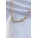 316L Çelik Gold Renk Burgu Model 45 cm Kadın Kolye