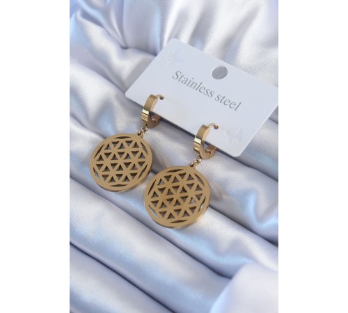 316L Çelik Gold Renk Lotus Model Kadın Küpe 316L Çelik Gold Renk Lotus Model Kadın Küpe