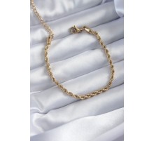 316L Çelik Gold Renk Burgu Zincir Model Kadın Bileklik