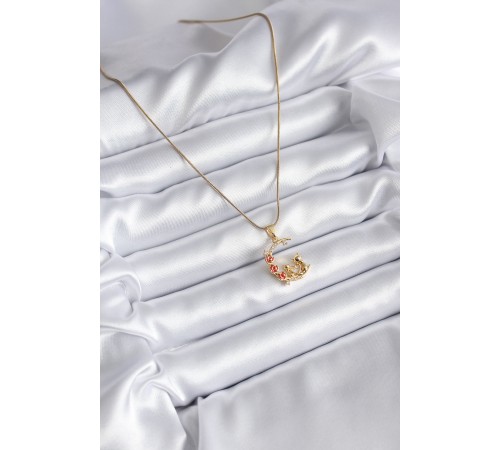 316L Çelik Gold Renk Hilal Kedi Model Zirkon Taşlı Detay Kadın Kolye 316L Çelik Gold Renk Hilal Kedi Model Zirkon Taşlı Detay Kadın Kolye