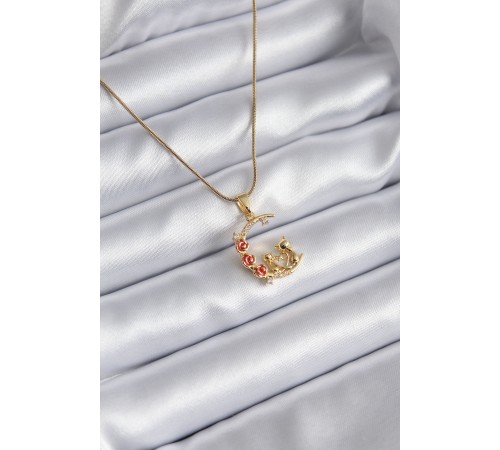 316L Çelik Gold Renk Hilal Kedi Model Zirkon Taşlı Detay Kadın Kolye 316L Çelik Gold Renk Hilal Kedi Model Zirkon Taşlı Detay Kadın Kolye