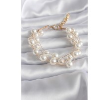 Gold Renk İnci Model Kadın Bileklik
