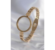 316L Çelik Gold Renk Arpa İşleme Açılabilir Fanus Model Kadın Kelepçe