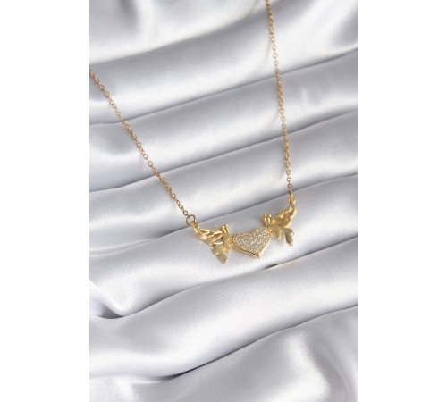 316L Çelik Gold Renk Zirkon Taşlı Kanatlı Kalp Model Kadın Kolye 316L Çelik Gold Renk Zirkon Taşlı Kanatlı Kalp Model Kadın Kolye