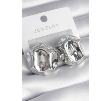 Pirinç Gümüş Renk İşlemeli Top Model Kadın Küpe