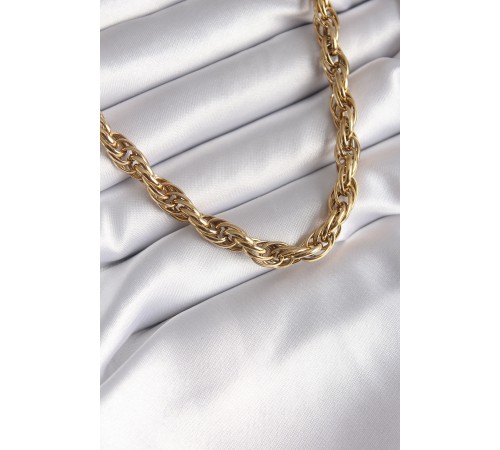 316L Çelik Gold Renk Örme Burgu Zincir Model Kadın Kolye 316L Çelik Gold Renk Örme Burgu Zincir Model Kadın Kolye