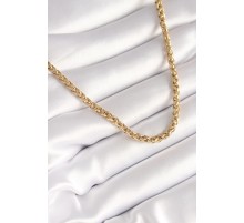 316L Çelik Gold Renk Burgu Zincir Model Kadın Kolye