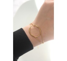 316L Çelik Gold Renk Düğüm Model Bileklik