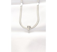 316L Çelik T Harfli Silver Renk İtalyan Zincirli Kolye