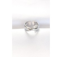 Kalın Silver Renk Ayarlanabilir Yüzük