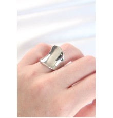 Silver Renk Ayarlanabilir Kavisli Ayna Yüzük
