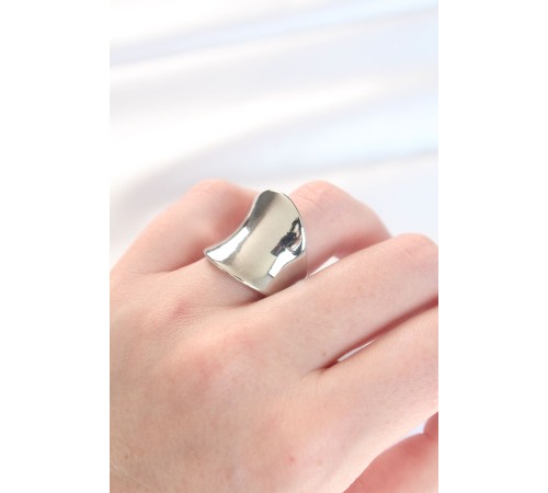 Silver Renk Ayarlanabilir Kavisli Ayna Yüzük Silver Renk Ayarlanabilir Kavisli Ayna Yüzük