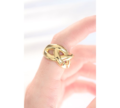 Düğüm Model Gold Renk Ayarlanabilir Yüzük Düğüm Model Gold Renk Ayarlanabilir Yüzük