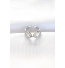 Zirkon Taşlı Silver Renk Ayarlanabilir Yüzük