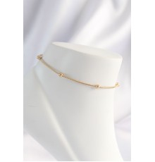 316L Çelik Gold Renk Minimal Topçuk Model Halhal