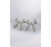 Pirinç Gümüş Renk Düz Plaka Fiyonk Küpe