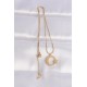 316L Çelik Zincir Gold Renk Ay Yıldız Unisex Kolye