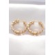 Pirinç Gold Renk Zincir Model Halka Küpe