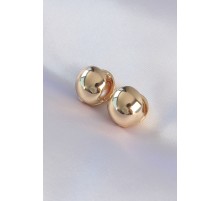 Pirinç Gold Renk İçi Boş Minimal Topçuk Küpe