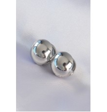 Pirinç Gümüş Renk İçi Boş Minimal Topçuk Küpe