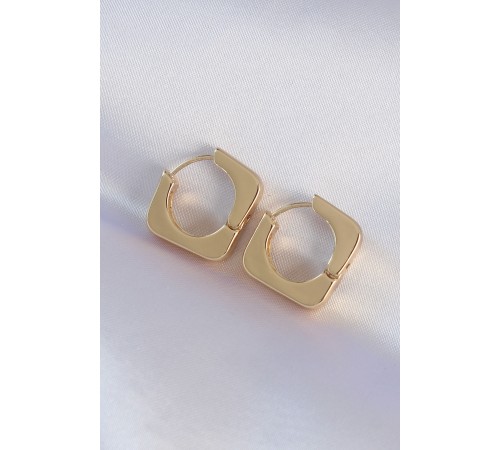 Pirinç Gold Renk Kare Küpe Pirinç Gold Renk Kare Küpe