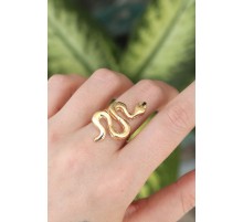 Pirinç Gold Renk Ayarlanabilir Yılan Yüzük