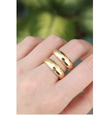 Pirinç Gold Renk Ayarlanabilir Şerit Yüzük