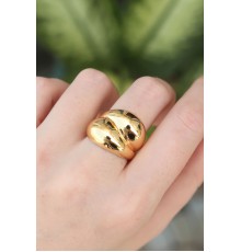 Pirinç Gold Renk Ayarlanabilir Damla Yüzük