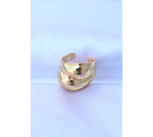 Pirinç Gold Renk Ayarlanabilir Damla Yüzük Pirinç Gold Renk Ayarlanabilir Damla Yüzük