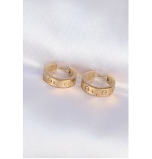 316L Çelik Gold Renk Model Halka Küpe