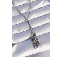 316L Çelik Gümüş Renk Boyu Ayarlanabilir Sallantılı Model Kolye