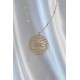 316L Çelik Zincir Gold Renk Lotus Model Kolye