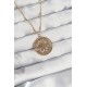 316L Çelik Zincir Gold Renk Lotus Model Kolye