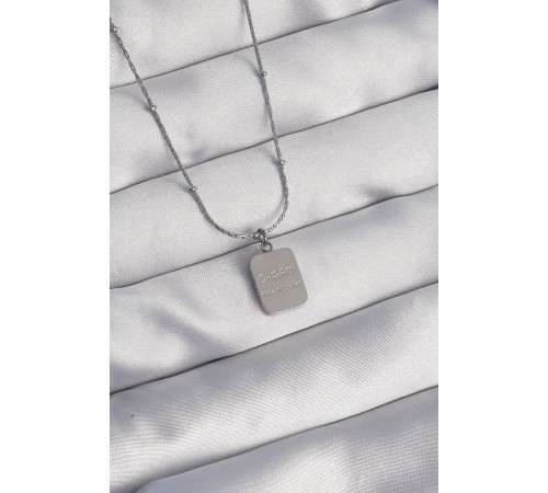 316L Çelik Gümüş Renk Kare Charm Model Kolye 316L Çelik Gümüş Renk Kare Charm Model Kolye