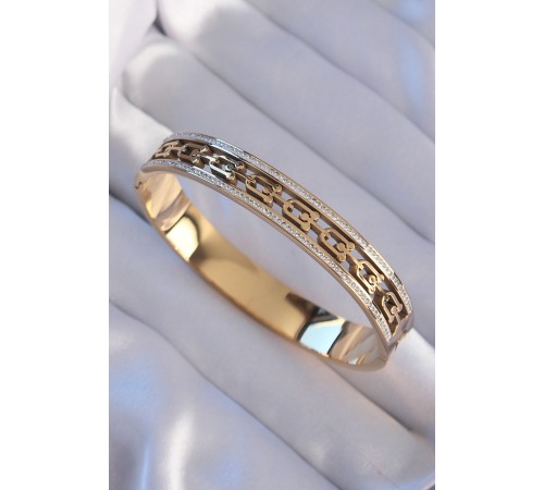 316L Çelik Gold Renk Zirkon Taşlı Model Kelepçe 316L Çelik Gold Renk Zirkon Taşlı Model Kelepçe